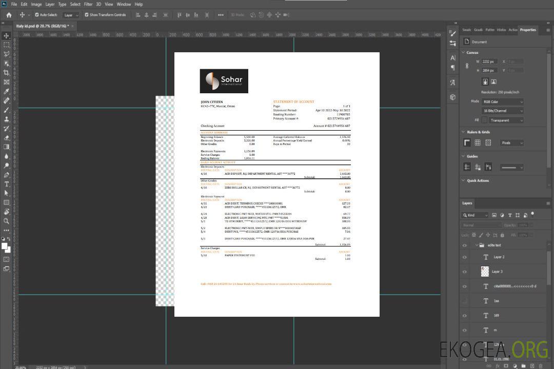Relevé bancaire international d'Oman Sohar xls template Relevé bancaire international d'Oman Sohar xls template